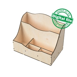 [0177808] DXF, SVG Files for Laser Desktop Organizer Box, Drawer Storage, Display for Craft Tools, Paper, Magazine, Material 1/8"(3.2mm)