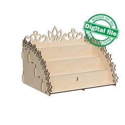 [0182663] DXF, SVG files for laser Candy bar stand for cupcakes, Paris Collection, Candy bar decor, Glowforge, Two material thickness 3.2 / 6.4 mm