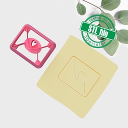 [2002368] Love Combo #5, Love Envelope, Digital STL File For 3D Printing, Polymer Clay Cutter, Earrings