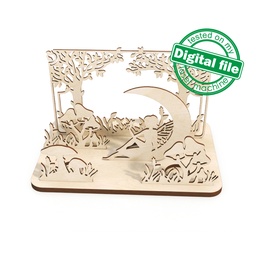 [00187683] DXF, SVG files for laser Tea Candle holders, Light-up Nursery Decor, Fairy and magic forest, Glowforge ready, Material 1/8'' (3.2 mm)