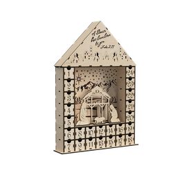 [0184006] DXF, SVG files for laser 24 days before Christmas Advent calendar The Savior has been born to you, Mary, Joseph, Nativity scene, wise men