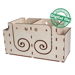 [00187097] DXF, SVG files for laser Yarn box, Crochet Storage Box, Knitting Yarn Box, Vector project, Glowforge, Material thickness 1/8 inch (3.2 mm)