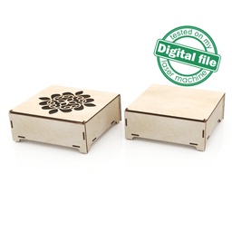 [00187677] DXF, SVG files for laser Wooden boxes, Gift box, Openwork Mandala, Vector project, Glowforge, Material thickness 1/8 inch (3.2 mm)