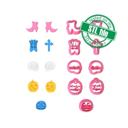 [2002982] Halloween Super Bundle #1, Digital STL File For 3D Printing, Polymer Clay Cutter, Micro Cutter, Tiny Stud Clay cutter, 9 different designs