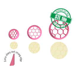 [7772591_A] Soccer ball, Football mom collection, 3 Sizes, Digital STL File For 3D Printing, Polymer Clay Cutter, Earrings, Cookie, sharp, strong edge
