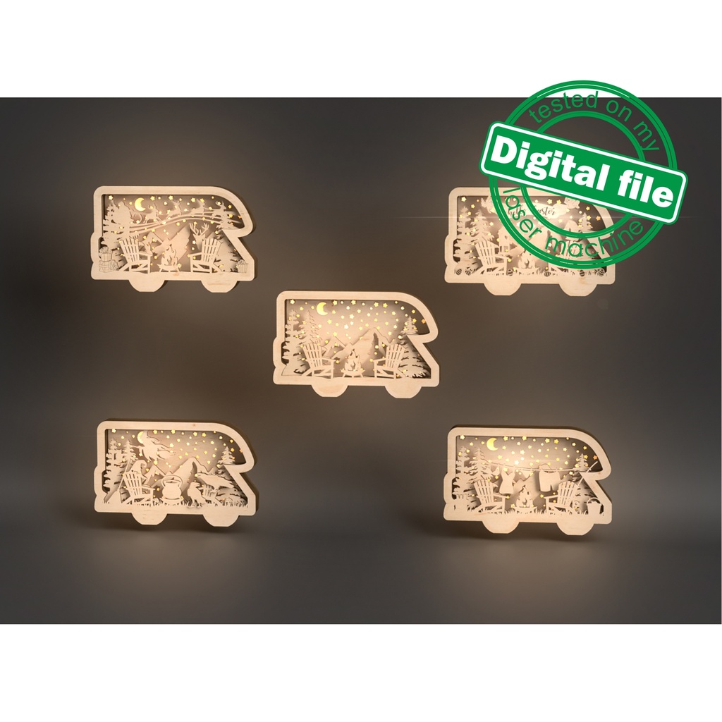 DXF, SVG files for laser Light Box alcove motorhome Seasons ...