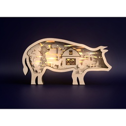[7772725] DXF, SVG files for cutting Light Box Farm life, Pig, turkey, duck, cat, sheep, horse, tractor, farmhouse, Glowforge laser, Silhouette,Cricut