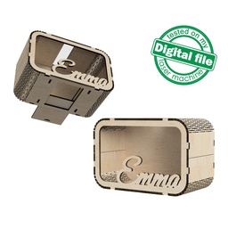 [7772734] DXF, SVG files for laser Personalized Baby Piggy Bank, Wood Gift For Kids, Nursery Decor, Wooden Piggy Bank with Name, Toddler Gifts