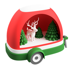 [7772739_A] Christmas camper, Digital STL File For 3D Printing